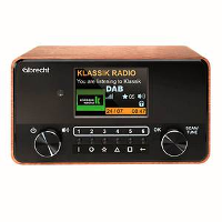 Albrecht DR 866 Radio DAB+, FM AUX, Bluetooth, DAB+, FM Voelbare toetsen, Spraakfunctie, Wekfunctie Walnoot