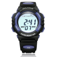 Alike A5109 Sport Back Light Week Date Men Women Quartz Wrist Watch