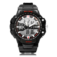 Alike Ak1282 Sport Date Chronograph Back Light Black Men Wrist Watch