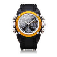 Alike Ak7110 Sport Black Round Back Light Men Women Quartz Wrist Watch