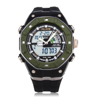 Alike Ak9140 Sport Led Waterproof Multifunction Rubber Men Wrist Watch