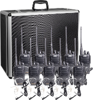 Alinco Team Set DJ PAX 4 + KEP 24 VK 150099 PMR portofoon Set van 10 stuks