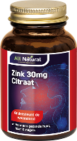 All Natural Zink Citraat 30mg Tabletten