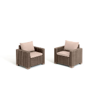 Allibert California Tuinstoel   2 stuks   Cappuccino
