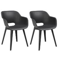 Allibert Tuinstoel Akola   grafiet (2 stuks )