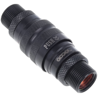 Alphacool Eiszapfen quick release set met dubbele schotfitting G1/4 IG   Deep Black verbinding