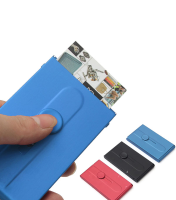 Aluminium Alloy Slim Thumb Sliding Business Name Id Card Holder Box