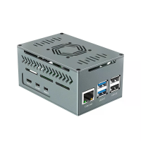 Aluminium Behuizing voor Raspberry Pi 5 met 4010 PWM ventilator Koperen Koellichamen Metaal Behuizing die officiële Cool