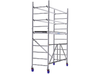 Aluminium Steiger Inklapbaar, Rolbaar Werkhoogte (max.): 3.70 M Krause Protec Xs 920126 Zilver 69 Kg