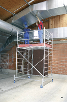 Aluminium Steiger Rolbaar Werkhoogte (max.): 8.40 M Krause Stabilo Professional Serie 50 745255 Zilver 281 Kg