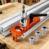 Aluminiumprofiel 2 in 1 Gatenstanser M6M8 Doorboorgegevens Locator met 14 mm boorsleeve voor 2020 2040 2060 3030 3060 40