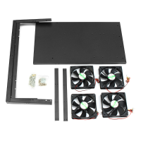 Aluminum 6 Gpu Open Air Mining Rig Frame Case 4 Led Fans For Eth Btc Ethereum