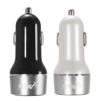 Aluminum Alloy 36w Dual Usb Qc3.0 Fast Car Charger For Samsung Iphone Xiaomi Huawei