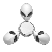 Aluminum Alloy Alien Shape Tri Spinner Rotating Fidget Hand Spinner Adhd Autism Reduce Stress Toys