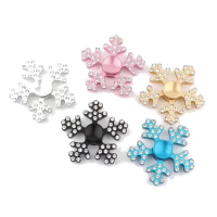 Aluminum Alloy Five Leaves Multi Color Rotating Fidget Hand Spinner Adhd Autism Reduce Stress Toys