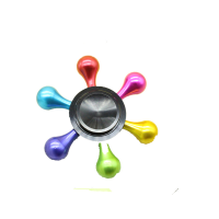 Aluminum Alloy Hexagonal Colorful Rotating Fidget Hand Spinner Stand Adhd Autism Reduce Stress Toys