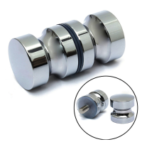 Aluminum Metal Dia. 30Mm Single Groove Glass Door Knob Shower Room Cabinet Handle