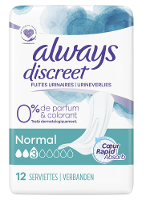 Always Discreet Normal 0% Parfum & Kleurstoffen