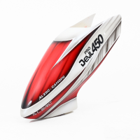 Alzrc Devil 450 Pro V2 Rc Helicopter Parts Fiber Glass Canopy Red White