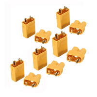 5 Pairs XT30 2mm Golden Male Female Non slip Plug Interface Connector