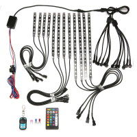 AMBOTHER 12 V 12 stks 18 Kleur RGB LED Rock Effect Licht Waterdichte Kit Voice Afstandsbediening Voor Motorfiets Bike Au