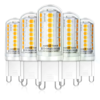 AMBOTHER 5PCS 4W AC 220 240V G9 LED lampen SMD2835 3000K Warm Wit 450LM Geen Flikkering Licht