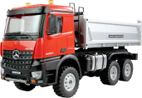 Amewi 22684 Mercedes Benz Arocs Kipper 6x6 rot 1:14 Elektro RC functiemodel RTR