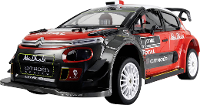 Amewi Hyper Go Citroen C3 WRC Rallye Brushless 1:7 RC auto Elektro Rallywagen 4WD RTR 2,4 GHz Incl. Accu en lader, Met geluidsfunctie, Met lichteffect