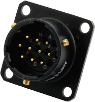 Amphenol 62IN 12E 14 19P 624 Ronde connector Stekker, inbouw Totaal aantal polen: 19 Serie (ronde connectoren): 62IN 1 stuk(s)