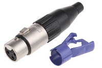 Amphenol AC3FJ XLR connector Koppeling, recht Aantal polen: 3 Zwart, Zilver 1 stuk(s)