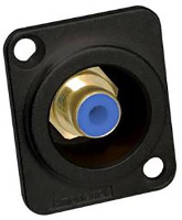 Amphenol ACJB BLU Cinch connector Flensbus Aantal polen: 2 Mono Zwart, Blauw 1 stuk(s)