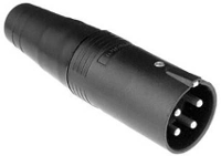 Amphenol AP 5 12 XLR connector Stekker, recht Aantal polen: 4 Zwart 1 stuk(s)