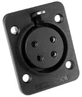 Amphenol AP 5 21 XLR connector Flensbus Aantal polen: 4 Zwart 1 stuk(s)