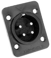 Amphenol AP 5 22 XLR connector Flensstekker Aantal polen: 5 Zwart 1 stuk(s)