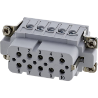 Amphenol C146 10B010 002 4 1 Businzetstuk Verzilverde contacten 1 stuk(s)