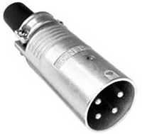 Amphenol EP 4 12 XLR connector Stekker, recht Aantal polen: 4 Zilver 1 stuk(s)
