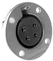 Amphenol EP 4 13P XLR connector Flensbus Aantal polen: 4 Zilver 1 stuk(s)