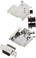 Amphenol L17D45ZK09+L77DE09SST D sub female connectorset 45 ° Aantal polen: 9 Schroeven 1 set(s)
