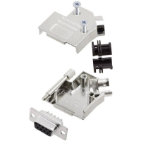 Amphenol L17D45ZK09+L77SDE09S D sub female connectorset 45 ° Aantal polen: 9 Soldeerkelk 1 stuk(s)
