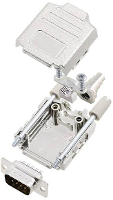 Amphenol L17DPPK09 M+L717DE09P D sub male connectorset 180 ° Aantal polen: 9 Soldeerkelk 1 stuk(s)