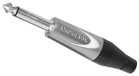 Amphenol TM2PJ Jackplug 6,35 mm Stekker, recht Aantal polen: 2 Mono Zilver 1 stuk(s)