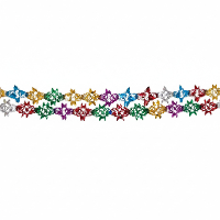 Disco glitter feestslinger   270 x 15 cm   glanzend   folie slingers   versiering   glamour party