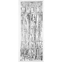 Folie deurgordijn zilver metallic 243 x 91 cm