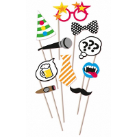 Foto props voor een verjaardag   setje van 10x   selfies maken   Photo boot accessoires