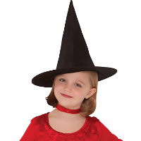 Heksenhoed   zwart   halloween/carnaval   voor kinderen   verkleedaccessoires
