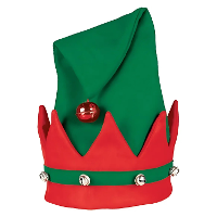 Kerstelfen verkleed hoed   muts   voor volwassenen   groen/rood   Kerst