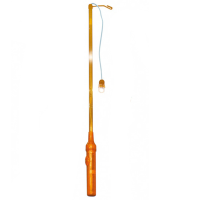 Lampionstokje geel met knipperlichtjes 40 cm