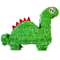 Pinata dinosaurus   54 x 41 cm   groen   papier mache   karton