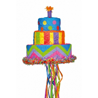 Amscan Pinata verjaardagstaart   verjaardag   papier   33 x 30 cm   om te vullen