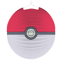 Pokemon lampion   D25 cm   rood   wit   papier   sintmaarten   11 november